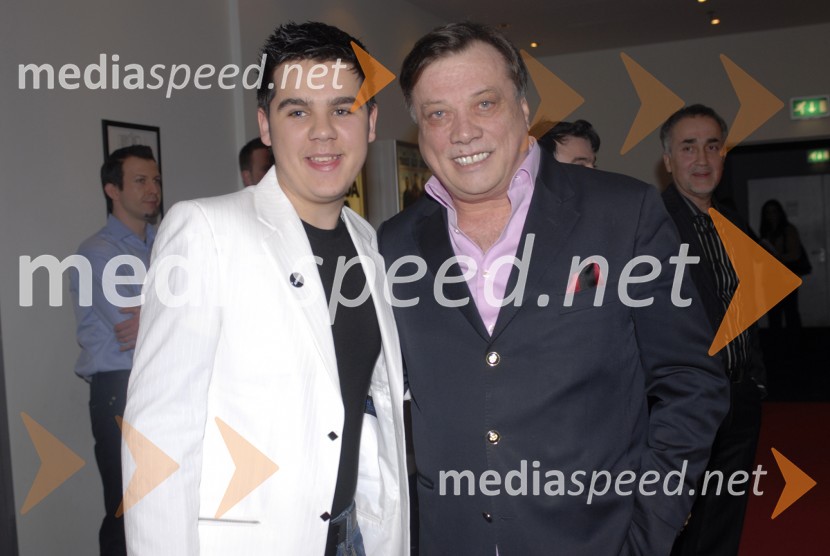 Armin Omerović, igralec in Halid Beslić, pevecPremiera filma Armin v Cinestaru