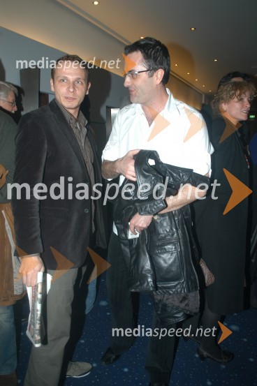 Enis Beslagić, igralec in Tarik Filipović, televizijski voditeljPremiera filma Armin v Cinestaru