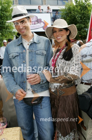 Iris Mulej, miss Universe 2002 s spremljevalcemLady piknik