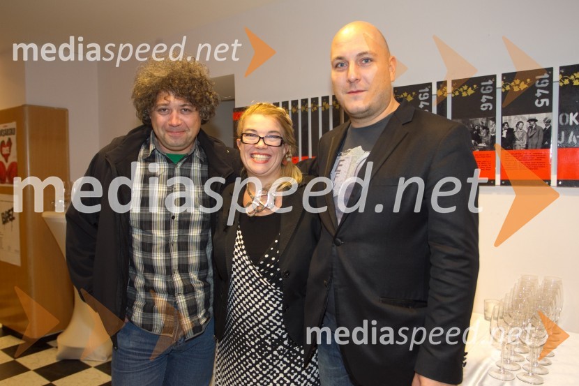 Brane Vižintin, igralec; Ivana Djilas, režiserka; Boštjan Gombač, glasbenikPazi, Pika!, premiera predstave LGL