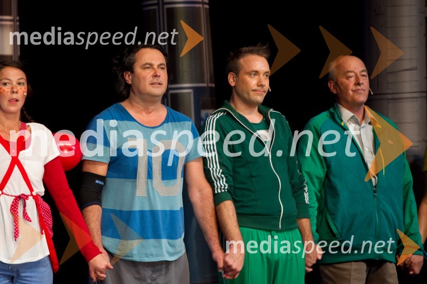 Jernej Kuntner, igralec; Rok Kunaver, igralec; Iztok Valič, igralecPazi, Pika!, premiera predstave LGL