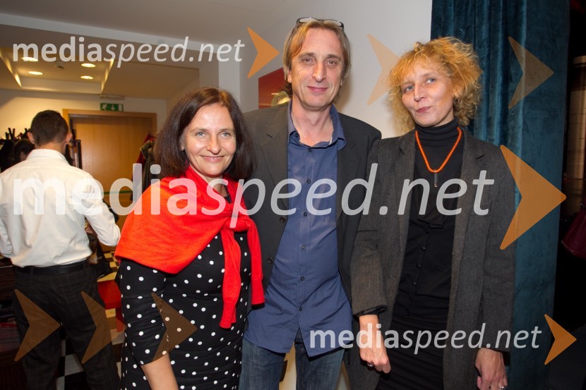 Irena Matko Lukan, urednica otroškega leposlovja pri Mladinski knjigi; Matjaž Župančič, režiser; Petra Veber, scenaristkaPazi, Pika!, premiera predstave LGL