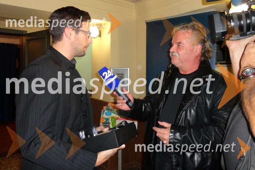 Bojan Dovrtel, režiser; Iztok Presl, novinar Pop TV4. Festival evropskega in mediteranskega filma