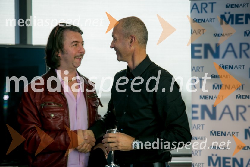 Robert Pešut Magnifico, glasbenik; Boštjan Menart, direktor Založbe MenartMagnifico predstavlja nov album - Montevideo, bog te video