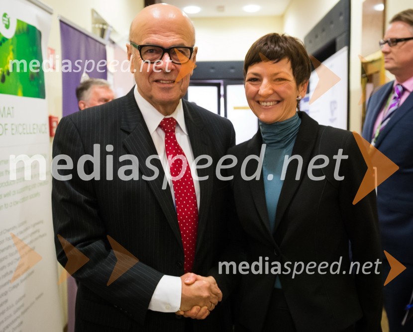 Dr.
Zev Gurion, izvršni direktor Akron BioMedical Corridor; dr. Maja 
Makovec Brenčič, prodekanja za razvoj na Ekonomski fakulteti v LjubljaniU.S. – Slovenia Business Bridge, razvojna in investicijska konferenca, prvi dan