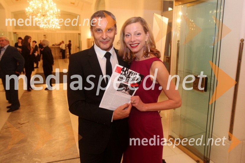 Danilo Rošker, direktor SNG Maribor; soproga Nataša Matjašec Rošker, igralka48. Borštnikovo srečanje 2013, otvoritev festivala