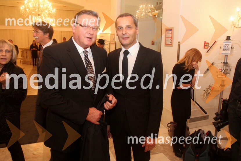 Dušan Mlakar, režiser; Danilo Rošker, direktor SNG Maribor48. Borštnikovo srečanje 2013, otvoritev festivala