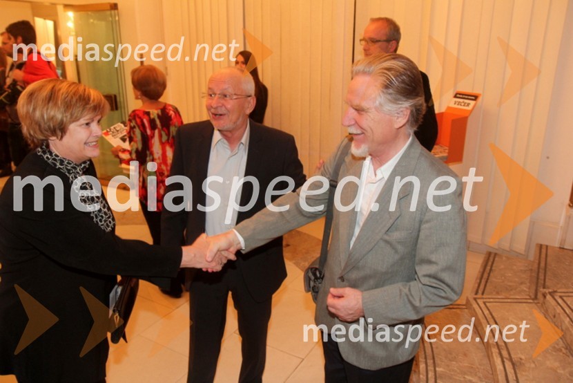 Jelka; soprog Peter Ternovšek; mag. Franci Pivec, kulturnik, filozof in ambasador Mariborske knjižnice48. Borštnikovo srečanje 2013, otvoritev festivala