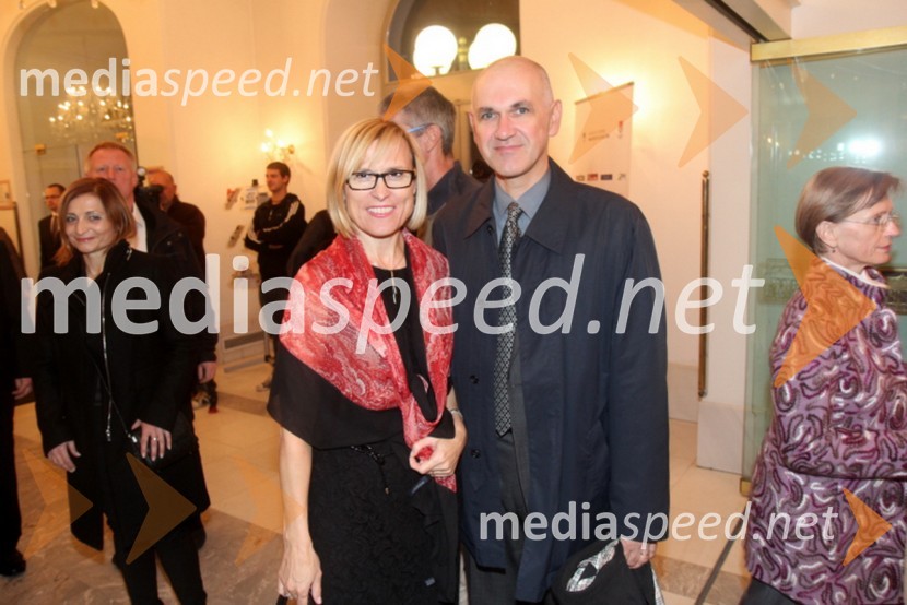 Cvetka Žirovnik, direktorica podjetja Zadar projekt; soprog Jani48. Borštnikovo srečanje 2013, otvoritev festivala