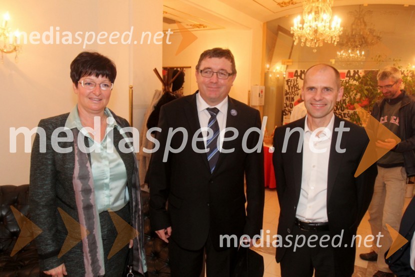 Irena Polak Fištravec; dr. Andrej Fištravec, župan MOM; dr. Uroš Grilc, minister za kulturo48. Borštnikovo srečanje 2013, otvoritev festivala