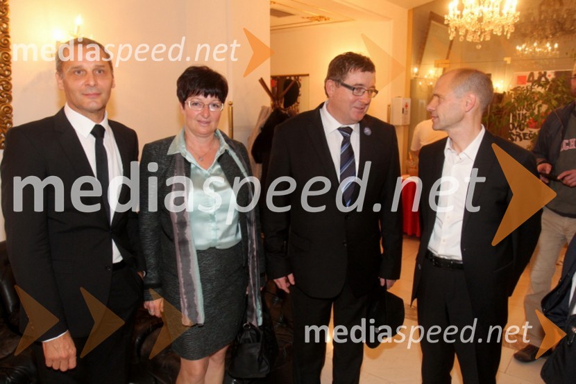 Danilo Rošker, direktor SNG Maribor;&nbsp;Irena Polak Fištravec; dr. Andrej Fištravec, župan MOM; dr. Uroš Grilc, minister za kulturo48. Borštnikovo srečanje 2013, otvoritev festivala