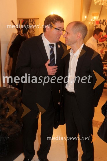 Dr. Andrej Fištravec, župan MOM; dr. Uroš Grilc, minister za kulturo48. Borštnikovo srečanje 2013, otvoritev festivala