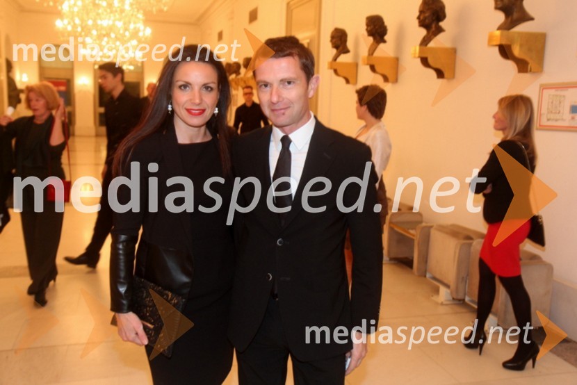 Tijana Orešič, dr. med. specialistka dermatologije; soprog Tomaž Orešič EFT Group48. Borštnikovo srečanje 2013, otvoritev festivala