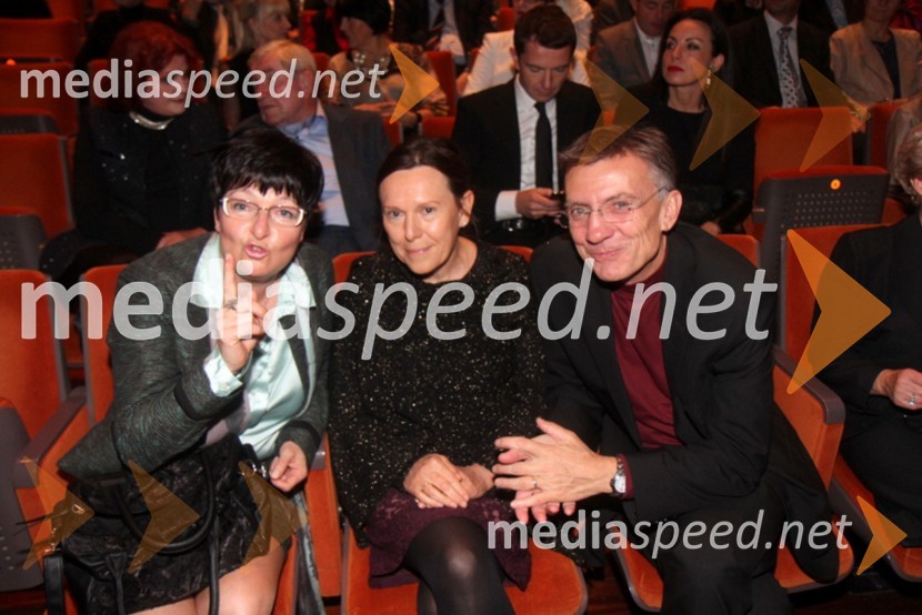 Irena Polak Fištravec; Suzana Rebolj; soprog Danijel Rebolj, rektor Univerze v Mariboru48. Borštnikovo srečanje 2013, otvoritev festivala