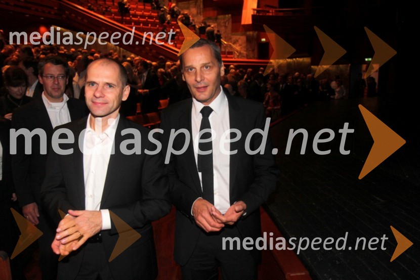 Dr. Uroš Grilc, minister za kulturo; Danilo Rošker, direktor SNG Maribor48. Borštnikovo srečanje 2013, otvoritev festivala