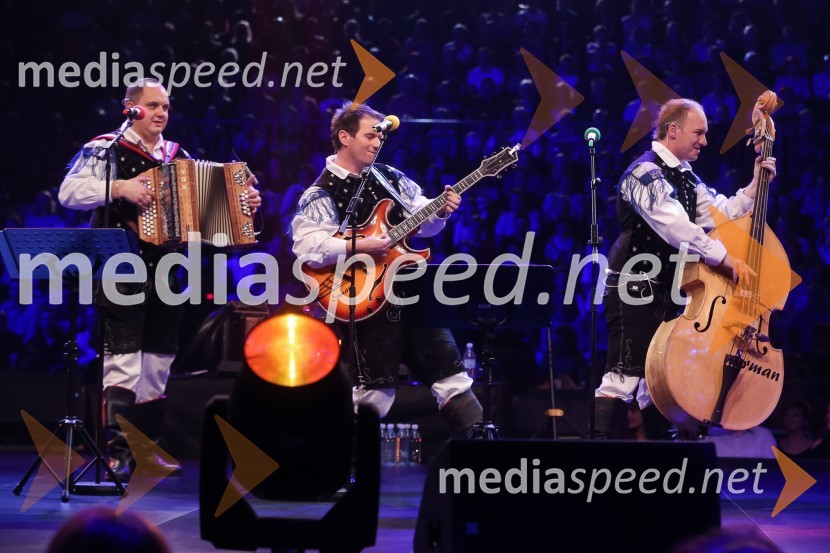 Rok Švab; Peter Oset;&nbsp;Franjo Oset, člani skupine ModrijaniNoč Modrijanov 2013