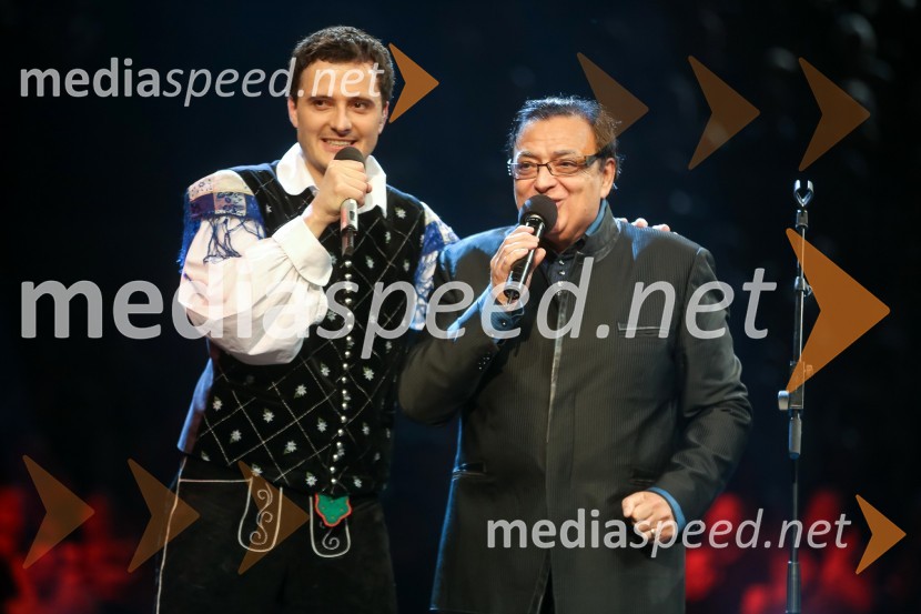 Blaž Švab, pevec skupine Modrijani; Oto Pestner, pevecNoč Modrijanov 2013