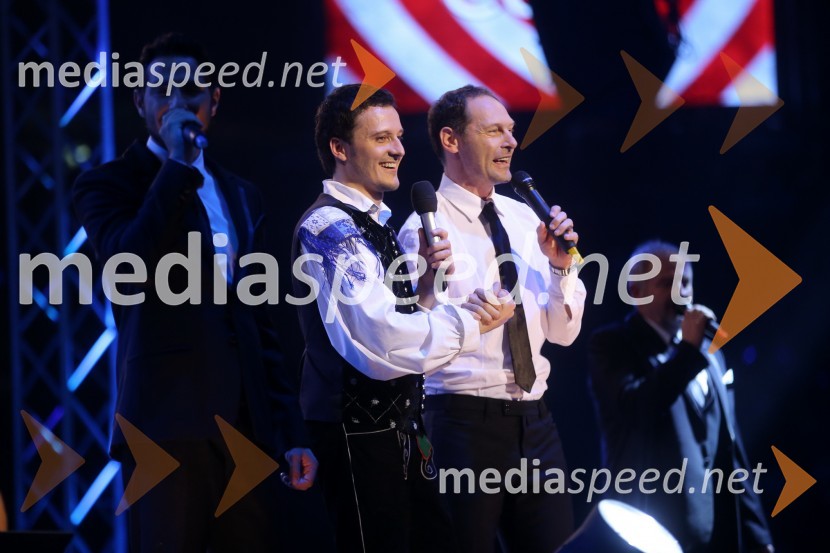 Blaž Švab, pevec skupine Modrijani;&nbsp;Jože Potrebuješ, član skupine ČukiNoč Modrijanov 2013