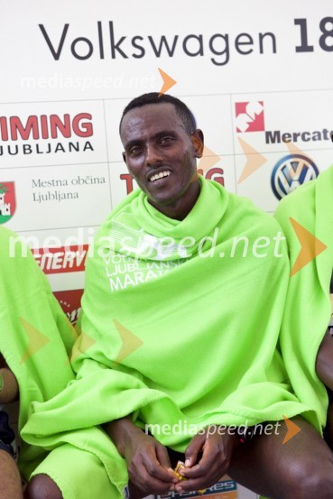 Mulugeta Wami, zmagovalec v teku na 42km18. Ljubljanski maraton 2013