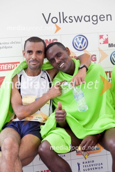 Deribe Robi, 2. mesto v teku na 42km; Mulugeta Wami, zmagovalec v teku na 42km18. Ljubljanski maraton 2013