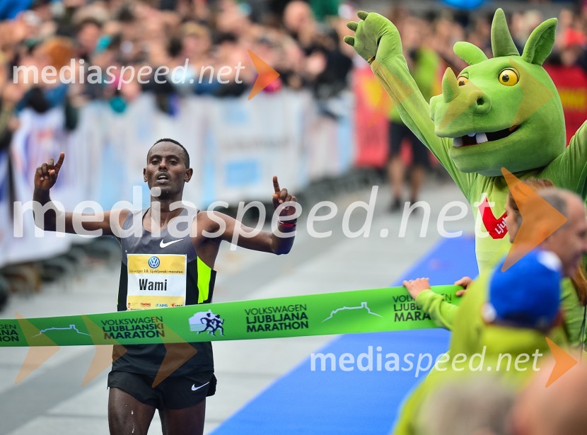Mulugeta Wami, zmagovalec v teku na 42km18. Ljubljanski maraton 2013
