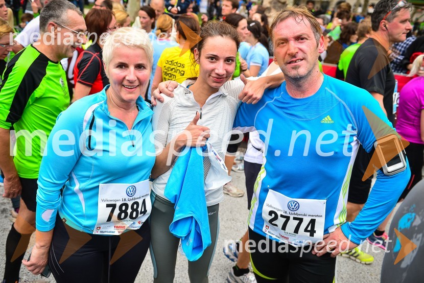 Sara Ana Pelko in starši18. Ljubljanski maraton 2013
