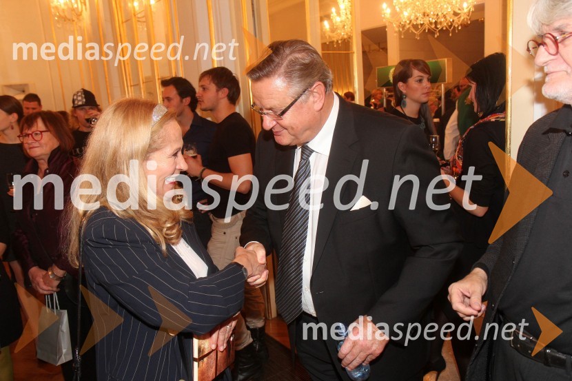 Olga Kacjan, igralka in dobitnica Borštnikovega prstana 2013; Dušan Mlakar, režiser48. Borštnikovo srečanje, zaključek in podelitev Borštnikovega prstana