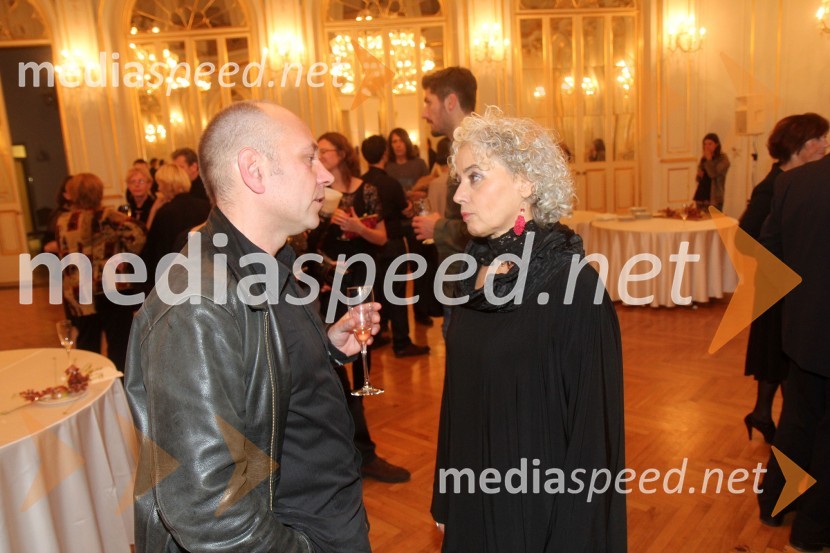 Milko Lazar, skladatelj; Alja Predan, umetniška direktorica Festivala Borštnikovo srečanje48. Borštnikovo srečanje, zaključek in podelitev Borštnikovega prstana