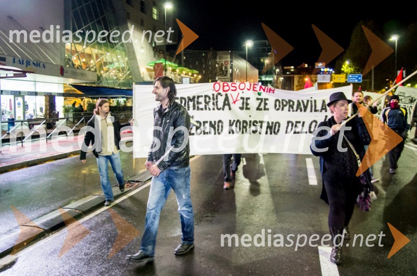 Sanjin Jašar, mariborski aktivist; Nati MijailovićProtesti proti vladi v Mariboru