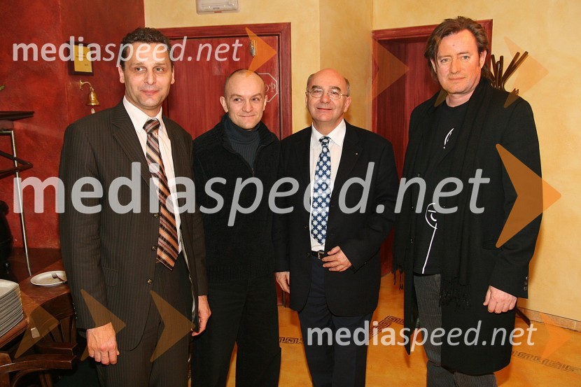 Danilo Rošker, direktor SNG Maribor, Iztok Kovač, režiser in koreograf, Mitja Rotovnik, direktor Cankarjevega doma in Vladimir Rukavina Gogo, direktor Narodnega doma MariborBalet Gospodarji časa