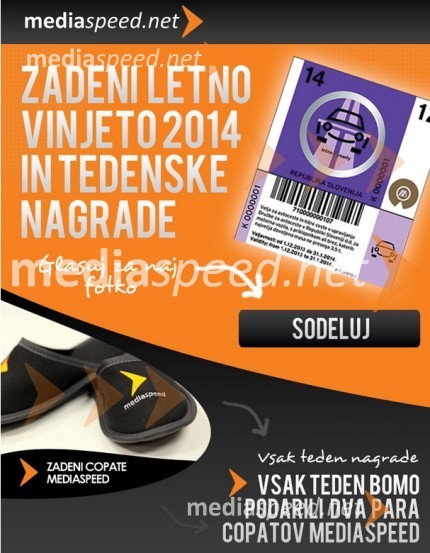 Zadeni letno vinjeto 2014 ter tedenske mediaspeed nagrade!Zadeni letno vinjeto 2014 ter mediaspeed copate!