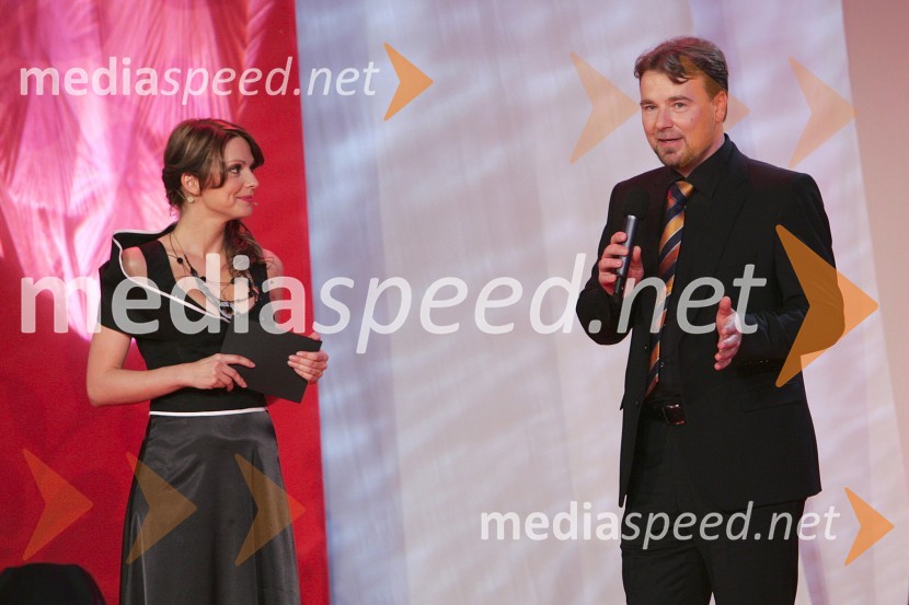 Natalija Verboten, povezovalka in Jože Možina, direktor TV Slovenija13. festival Polka in valček