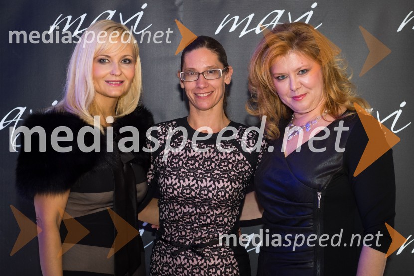 Jerneja Jager, direktorica Modiane; Katja Mlakar, Agencija AVI;&nbsp;Katja Mihelič, direktorica blagovnice MaxiEkskluzivna modna revija v blagovnici Maxi