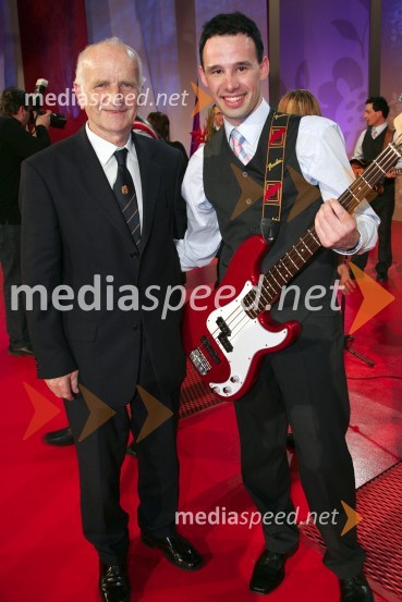 Lojze Slak, glasbenik in Kristijan Kolenc, ansambel Spev, zmagovalec festivala13. festival Polka in valček
