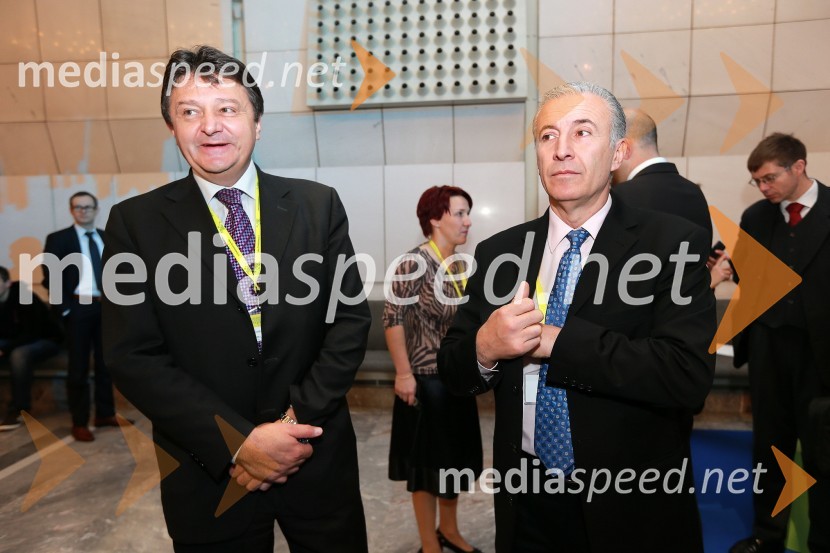 Mag. Franc Željko Županič, Aurora Global d.o.o.;&nbsp;Šukrija Kačar, direktor Aurora 3M+ d.o.o.8. slovenski forum inovacij 2013, prvi dan