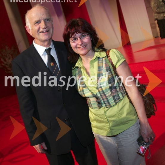 Lojze Slak, glasbenik in Mojca Marot, novinarka13. festival Polka in valček