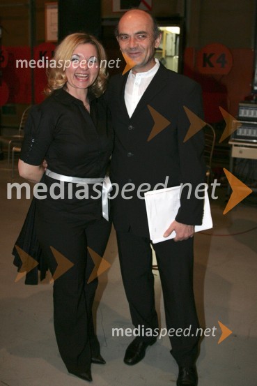Vera Šolinc, avtorica najboljše polke po izboru žirije in Slavko Hren, režiser13. festival Polka in valček