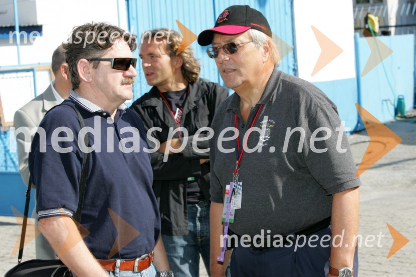 Boris Kotnjek, član CCP (komisije za speedway pri Fim) in Renzo Gianinni, predsednik CCP ppri FimSPEEDWAY, Speedway Grand Prix - VN Poljske 2005 trening