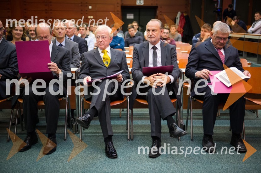 Prof. dr. Anton Hauc, Ekonomsko poslovna fakulteta Maribor; prof. dr. Andrej Polajnar, nekdanji koordiantor Sveta GING; prof. 
dr. Mirko Pšunder, Fakulteta za gradbeništvo Univerze v Mariboru; dr. 
Jože Voršič, FERI20 let prvega interdisciplinarnega študija na Univerzi v Mariboru