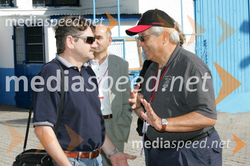 Boris Kotnjek, član CCP (komisije za speedway pri Fim) in Renzo Gianinni, predsednik CCP ppri FimSPEEDWAY, Speedway Grand Prix - VN Poljske 2005 trening