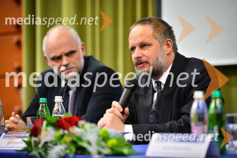 Doc. dr. Borut Macuh, prodekan za izobraževalno dejavnost Fakultete za gradbeništvo; prof. dr. Borut Žalik, dekan Fakultete za elektrotehniko računalništvo in informatiko20 let prvega interdisciplinarnega študija na Univerzi v Mariboru