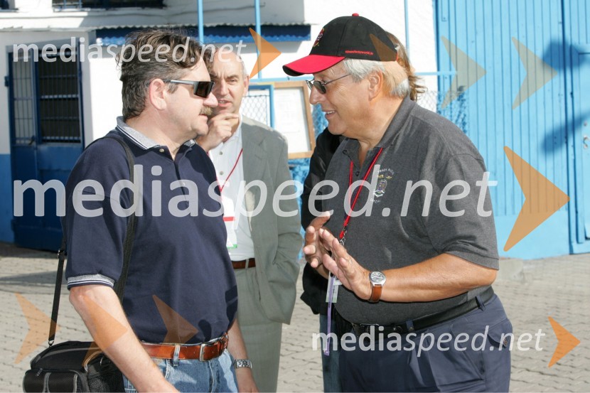 Boris Kotnjek, član CCP (komisije za speedway pri Fim) in Renzo Gianinni, predsednik CCP ppri FimSPEEDWAY, Speedway Grand Prix - VN Poljske 2005 trening