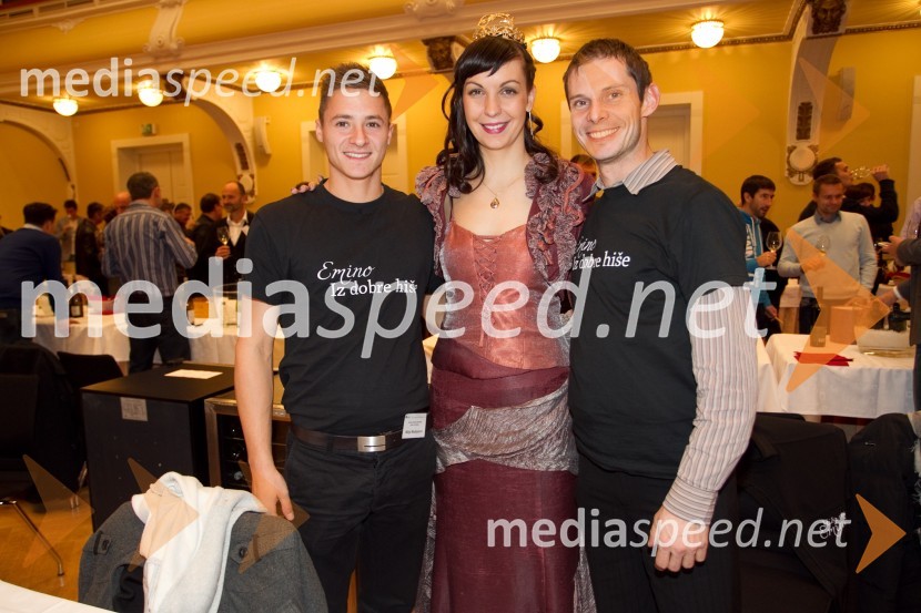 Miha Muškatevc, hiša vin Emino; Neža Pavlič, vinska kraljica Slovenije 2013; Matija Jagrič, hiša vin Emino16. Slovenski festival vin in 6. Festival Kulinarike 2013