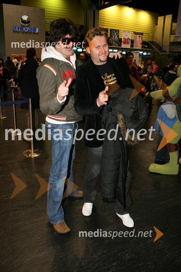 Lepi Dasa, pevec in Miki Vlahovič, skupina VictoryPredpremiera filma Ninja želve