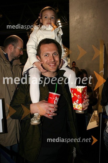 Jure Košir, nekdanji smučar s hčerkoPredpremiera filma Ninja želve