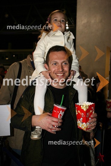 Jure Košir, nekdanji smučar s hčerkoPredpremiera filma Ninja želve