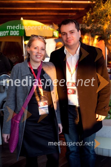 Ariana Nina Eror, direktorica sponzorstev Sempl 15;&nbsp;Aleksander Žišt, direktor Radio CenterSEMPL 2013
