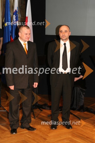 Franc Kangler, mariborski župan in Peter Boštjančič, igralec in dobitnik Glazerjeve listine na področju kulture 
Podelitev Glazerjevih nagrad 2007