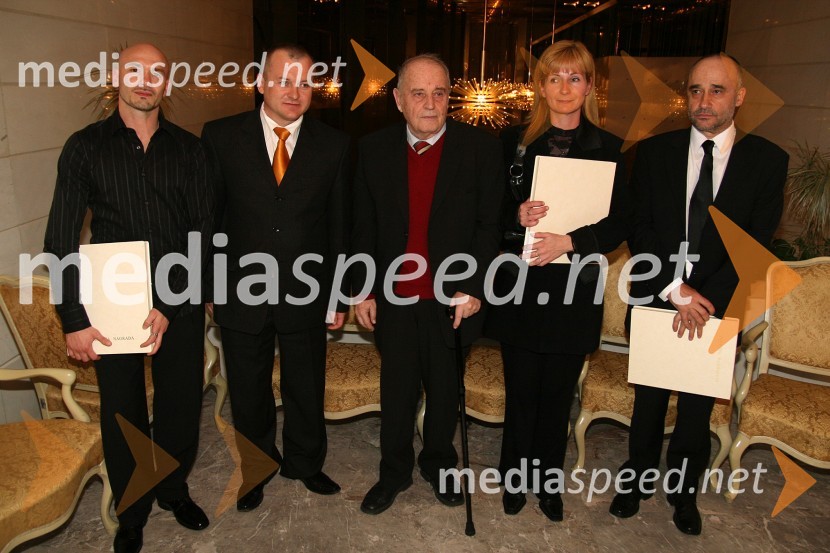 Sergiu Moga, baletnik in dobitnik Glazerjeve listine na področju kulture, Franc Kangler, mariborski župan, Žarko Petan, pisatelj in režiser, dobitnik Glazerjeve nagrade za življenjsko delo, Janja Vidmar, pisateljica in dobitnica Glazerjeve listine na področju kulture in Peter Boštjančič, igralec in dobitnik Glazerjeve listine na področju kulturePodelitev Glazerjevih nagrad 2007