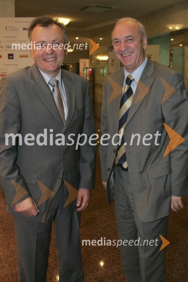 Anton Guzej, generalni direktor RTV Slovenija in Janez Ujčič, lastnik televizije RTS MariborOtvoritev SOF-a, Slovenskega oglaševalskega festivala